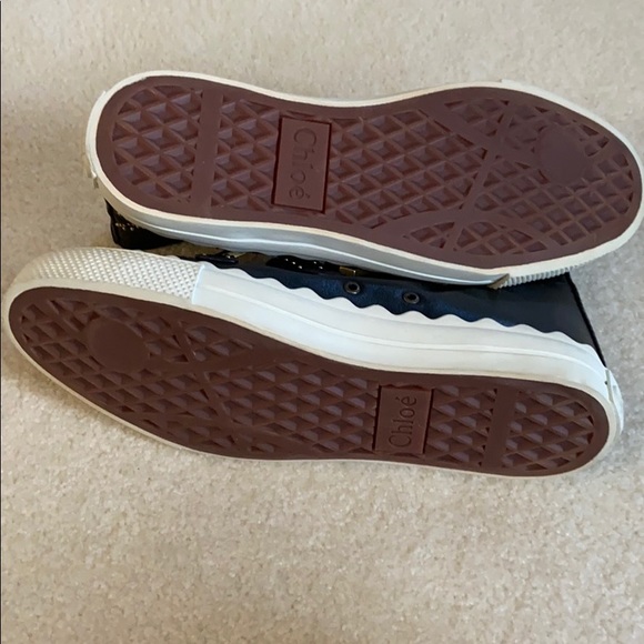 Chloe Kyle studded high top leather sneaker - Picture 6 of 15